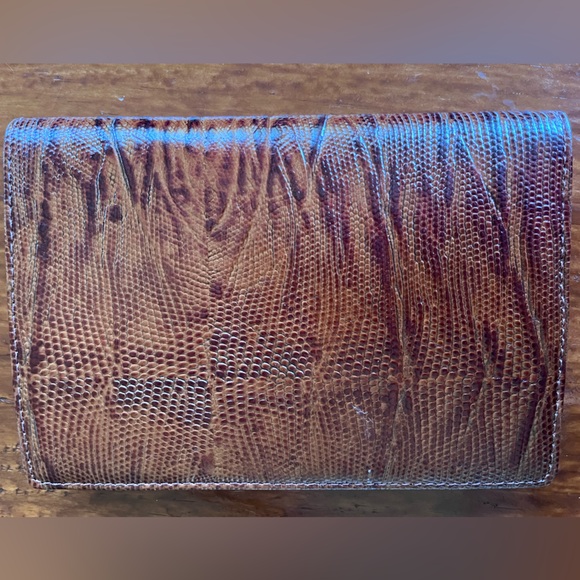 NWT Brahmin Passport Wallet in Caramel All Over Lizard - Picture 2 of 11